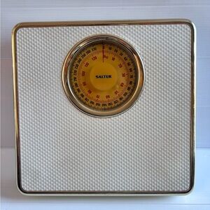 Salter Cream Gold Bathroom Scale 11x11